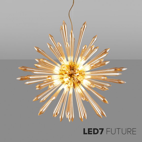 Loft Industry Modern - Crystall Sun Chandelier